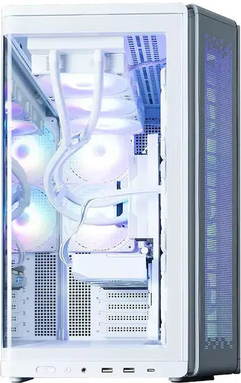 P60 Gaming Midi Tower Computer Case with Side Window and ARGB Lighting Black