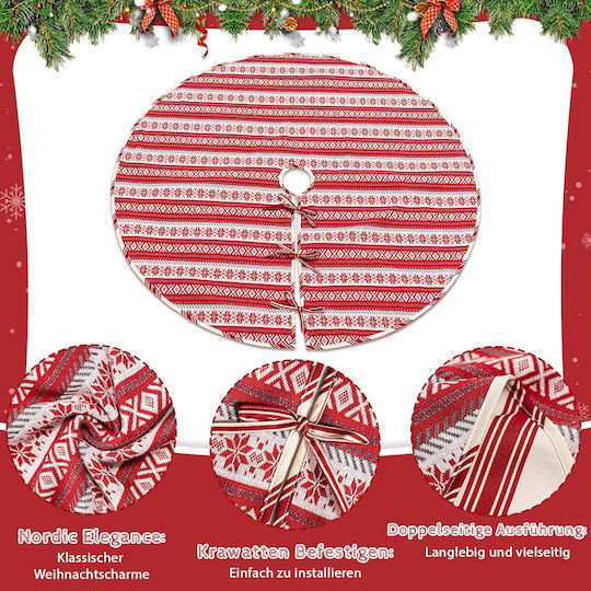 Rote Weihnachtsbaumdecke Tannenbaum Ø 148 cm