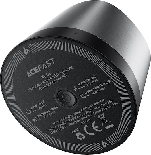 K8 Go Ηχείο Bluetooth 5W με Διάρκεια Μπαταρίας έως 10 ώρες Μαύρο