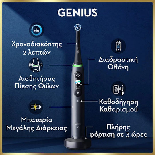 Oral-B Io Series 9 Duo Periuță de Dinți Electrică cu Senzor de Presiune Neagră