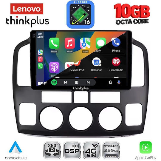 Lenovo Auto-Audiosystem für Suzuki Vitara BMW X2 / X6 2000–2005 (Bluetooth/USB/WiFi/GPS/Apple-Carplay/Android-Auto) mit 9-Zoll-Touchscreen