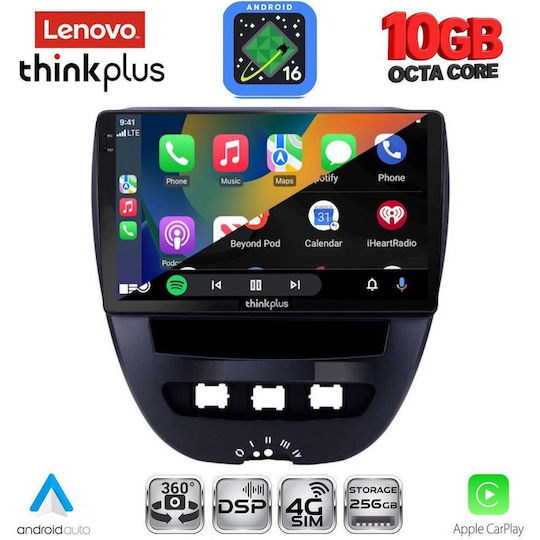 Lenovo Auto-Audiosystem für Toyota Aygo BMW X2 / X6 2005–2014 (Bluetooth/USB/WiFi/GPS/Apple CarPlay/Android Auto) mit 10" Touchscreen