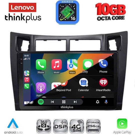 Lenovo Auto-Audiosystem für Toyota Yaris BMW X2 / X6 2006–2011 (Bluetooth/USB/WiFi/GPS/Apple-CarPlay/Android-Auto) mit 9" Touchscreen