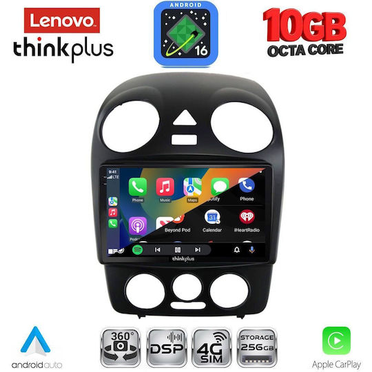 Lenovo Auto-Audiosystem für BMW X2 / X6 Volkswagen Beetle 2004-2011 (Bluetooth/USB/WiFi/GPS/Apple CarPlay/Android Auto) mit 9" Touchscreen
