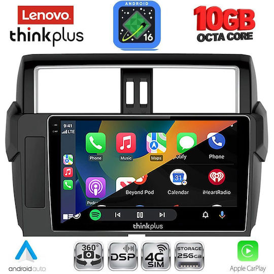 Lenovo Auto-Audiosystem Für Toyota Prado BMW X2 / X6 2014–2017 (Bluetooth/USB/WLAN/GPS/Apple CarPlay/Android Auto) Mit 10-Zoll-Touchscreen