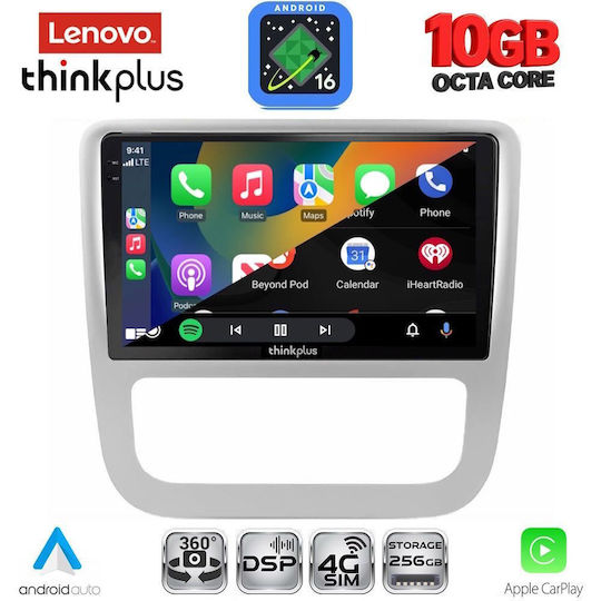 Lenovo Auto-Audiosystem für BMW X2 / X6 Volkswagen Eos / Scirocco 2006 mit Klimaanlage (Bluetooth/USB/WiFi/GPS/Apple CarPlay/Android Auto) mit 9-Zoll-Touchscreen