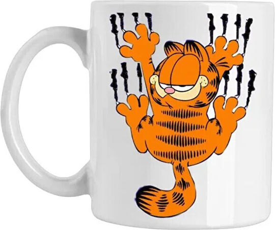 Garfield Cat Керамична Кафява Чаша 330ml (Персонализирано)