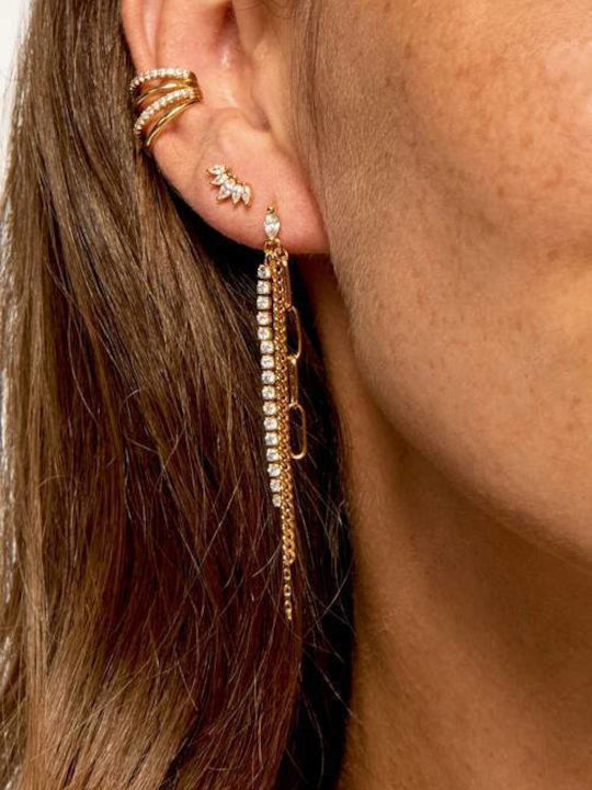 Mya Bay Venice Frame Earrings Gold Bo-357