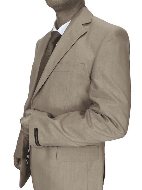 Summer Men's Suit with Regular Fit Beize