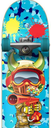 Speed Demons Skate Paintballer Complete Shortboard Blue