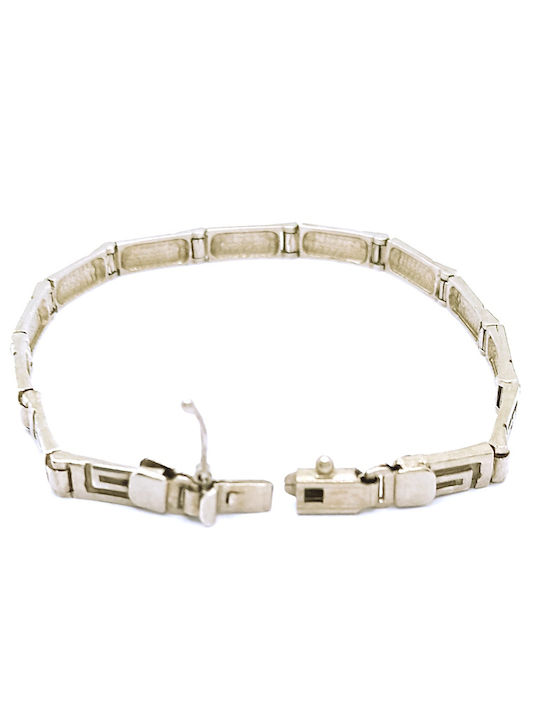 PS Silver Дамска гривна с дизайн Меандър от сребро 18 cm