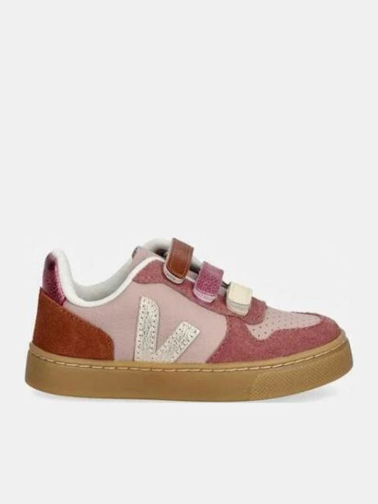 V-10 Kinder Sneaker mit Klettverschluss in Rosa