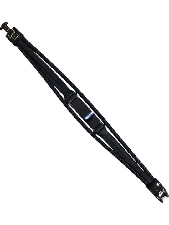 Kalliopi Silver Brățară Bărbătească Tip Identitate din Oțel Inoxidabil 23 cm