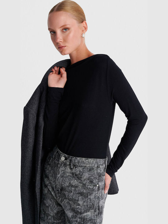 Women's Long Sleeve Blouse Black