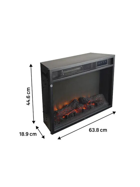 Equation Wall Mounted Electric Fireplace 1800W 63.8x44.6cm