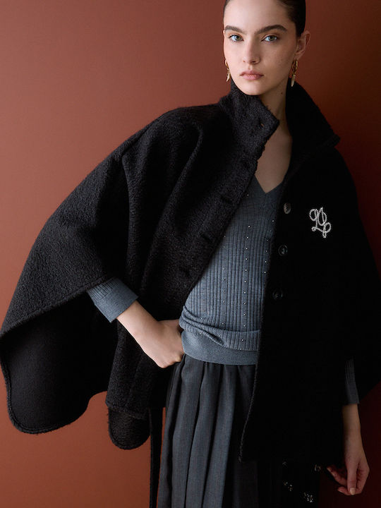 Women's Poncho Black