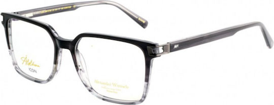Alexander Wintsch Icon Aw6190 C-4 Älplhorn Prescription Eyeglasses Black-Transparent Gray Acetate Frame