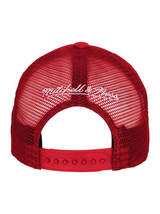Herren-Kappe mit geradem Schirm Rot