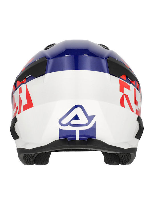 Acerbis Aria Evo Graphic Jet με Sun Visor ECE 22.06 White/Blue/Red Acerbis Aria Evo Graphic Jet με Sun Visor ECE 22.06 White/Blue/Red