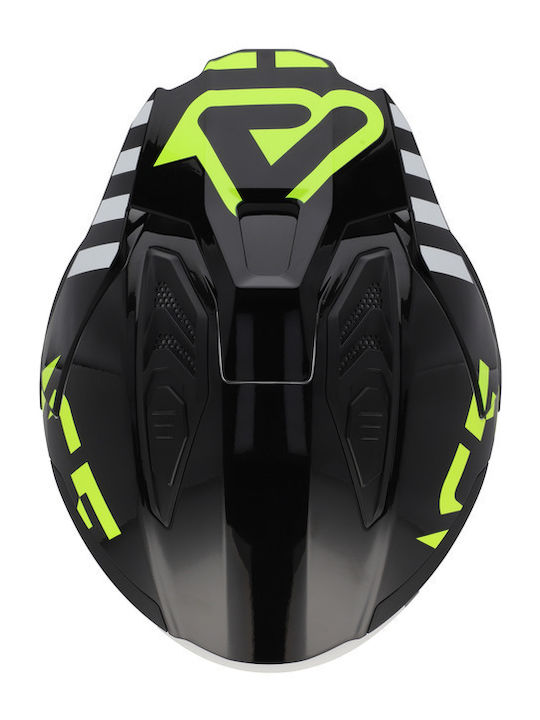 Acerbis Aria Evo Graphic Black/Fluo Κράνος Μηχανής Jet ECE 22.06 με Sunvisor
