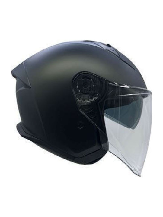 Faseed 768 Black Matt Κράνος Μηχανής Jet ECE 22.06 με Sunvisor