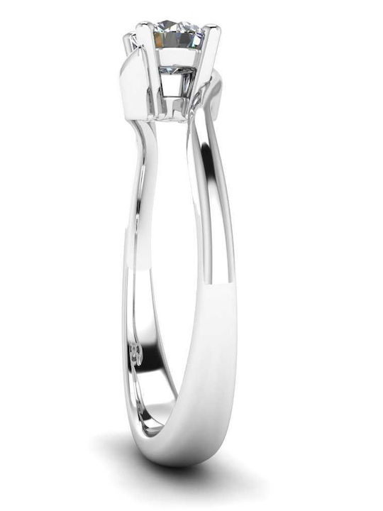 VTJ Solitärring aus Silber mit Diamant
