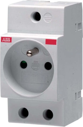 Abb Priză Electrică Simplă cu Capac Gri