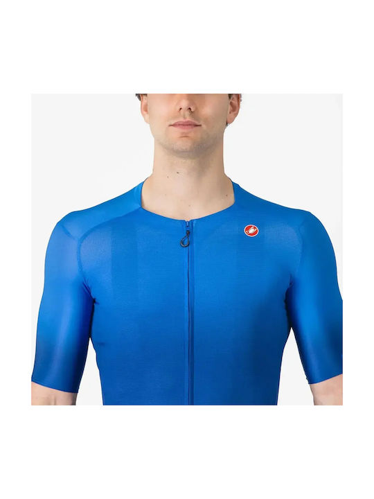 Castelli Herren Kurzarm-Radtrikot Blau