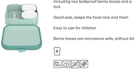 Mepal Plastic Kids' Food Container 1.3 Litre Pink 18.2 x 18.4 x 6.1 cm
