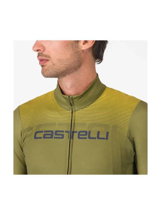 Castelli Herren Langarm-Radtrikot Grün