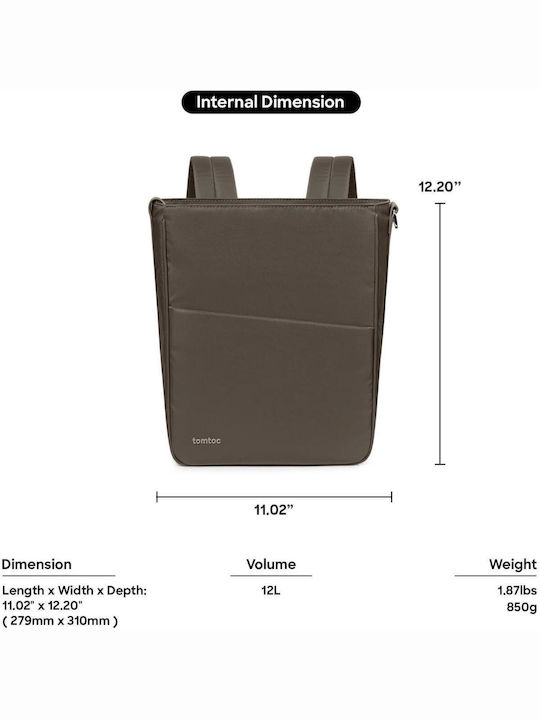 tomtoc Slash Laptop-Rucksack für 14" in Braun
