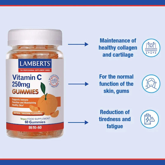 Lamberts Vitamin C 250mg Mandarin 60 Gummies