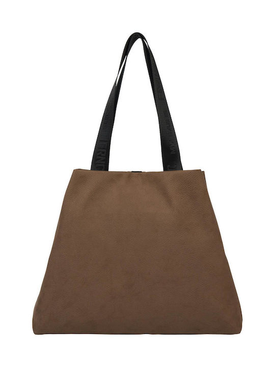 Damen-Shopper-Tasche in Cognac