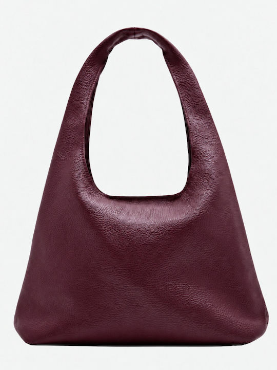 Stil Schultertasche Damen Burgunderrot