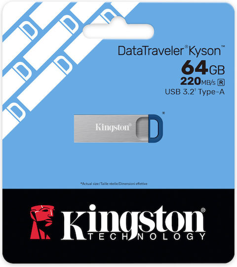 Kingston 64GB USB 3.2 Флашка Сребриста