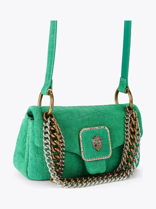 Pimlico Leather Women’s Flap Bag Suede Green