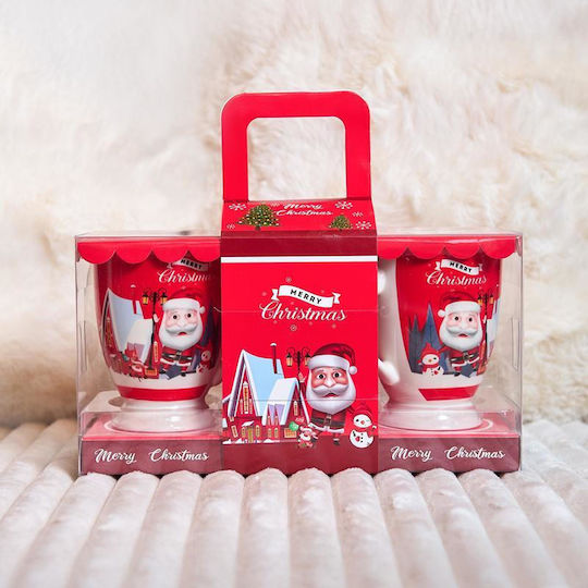 Fylliana Set Weihnachtsbecher Rot 11x8,5 cm 2 Stk.