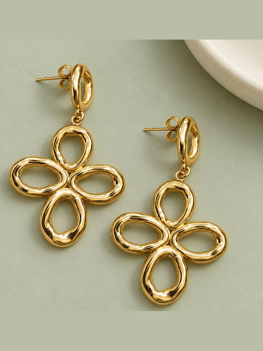 Enoch Σκουλαρίκια Κρεμαστά Διάτρητο Λουλούδι Χρυσό Enoch Σκουλαρίκια Κρεμαστά Διάτρητο Λουλούδι Χρυσό