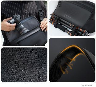 K&F Concept Geantă Sling Pentru Cameră Foto Neagră