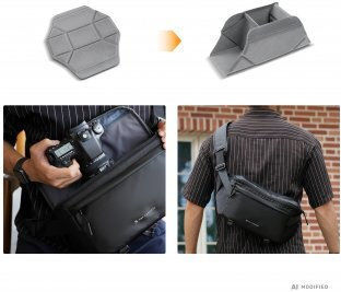 K&F Concept Geantă Sling Pentru Cameră Foto Neagră