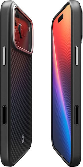 Husă Spigen Enzo Aramid T cu MagSafe pentru iPhone 18 Pro Max / iPhone 17 Pro Max, Negru și Argintiu