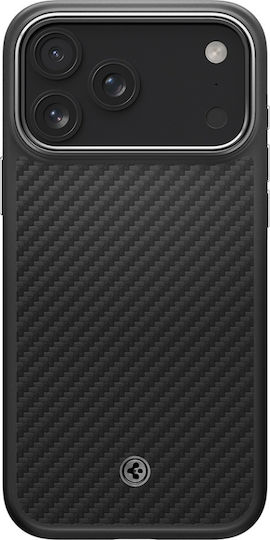 Husă Spigen Enzo Aramid T MagSafe Negru Argintiu pentru iPhone 18 Pro / iPhone 17 Pro