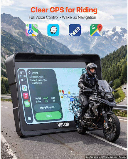Vevor Motorrad-Navigationsbildschirm Motorrad MTCGPSKKBMWRVCUPV001V9