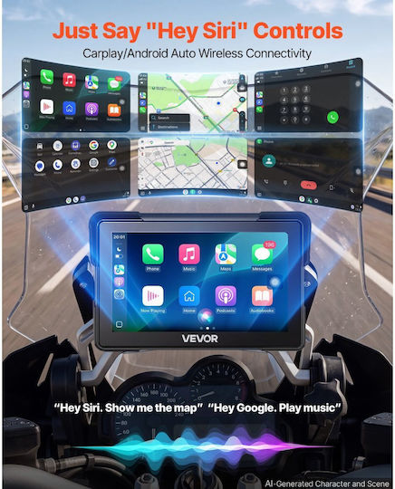 Vevor Motorrad-Navigationsbildschirm Motorrad MTCGPSKKBMWRVCUPV001V9