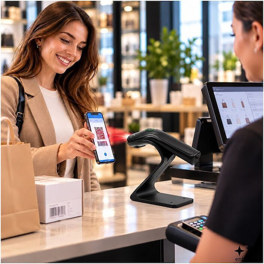 Qoltec Scanner Χειρός με Δυνατότητα Ανάγνωσης 1D Barcodes