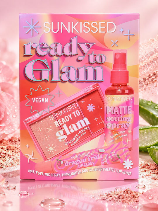 Sunkissed Готови за блясък Палитра за грим за лице и устни 88 гр Sunkissed Готови за блясък Палитра за грим за лице и устни 88 гр