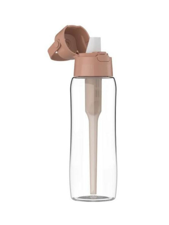 Dafi Παγούρι Πλαστικό με Φίλτρο 600ml Καφέ