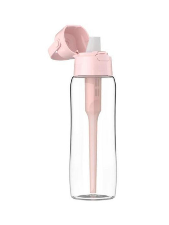 Dafi Παγούρι Πλαστικό με Φίλτρο 600ml Ροζ