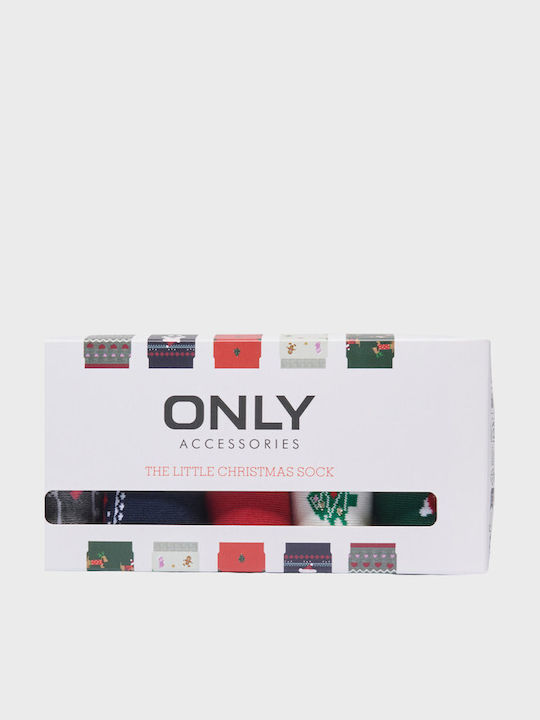 Only Γυναικείες Χριστουγεννιάτικες Κάλτσες White 5Pack Only Γυναικείες Χριστουγεννιάτικες Κάλτσες White 5Pack