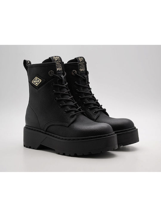 Replay Luisa Flame Biker Μποτάκια Black